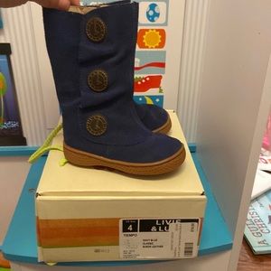 Livie & Luca navy suede boots